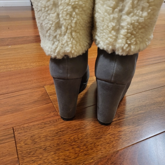 Just Fab Cameron Sherpa Wedge Boots - Picture 10 of 10